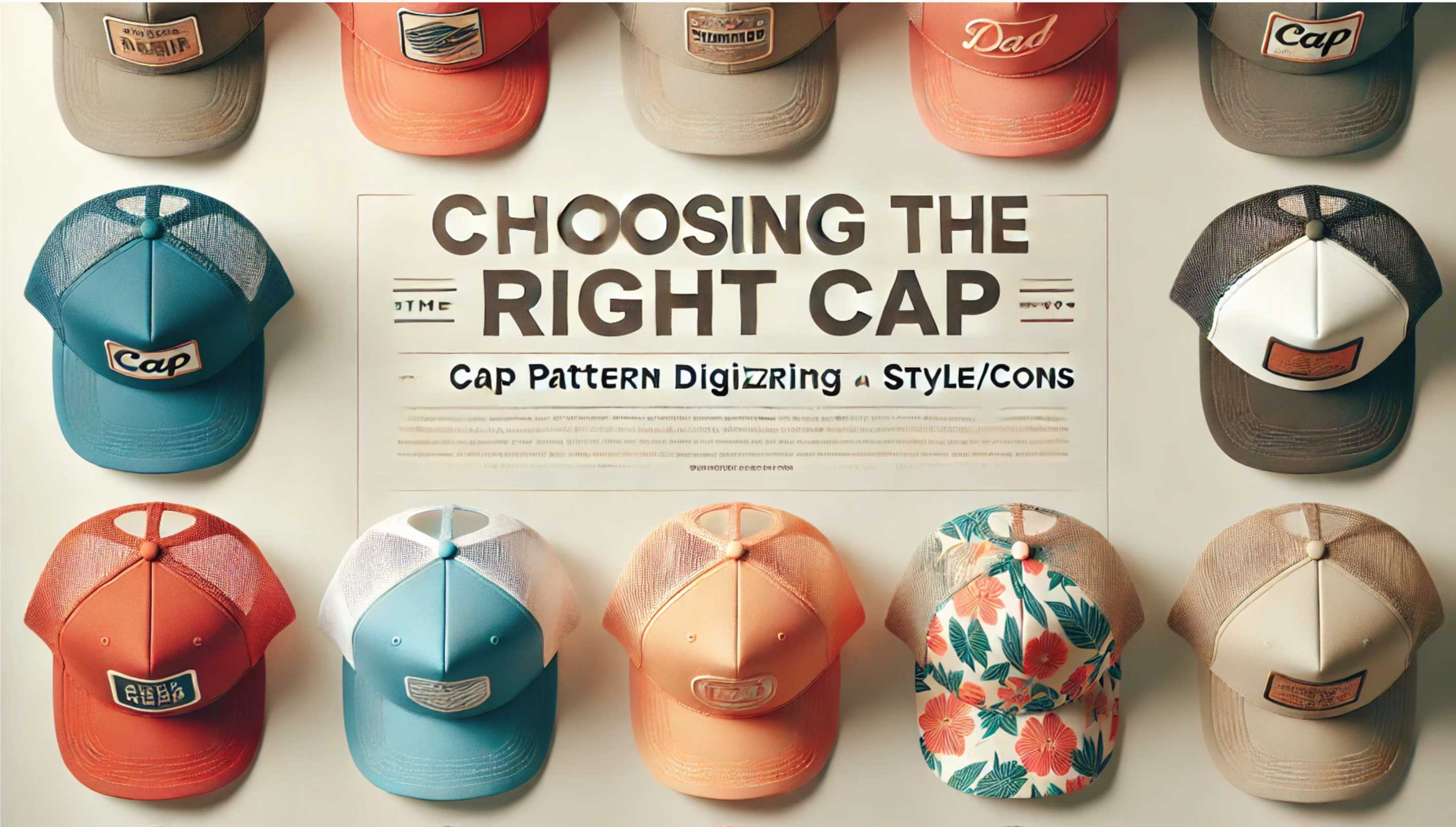 Choosing the Right Cap: Cap Pattern Digitizing and Style Pros/Cons