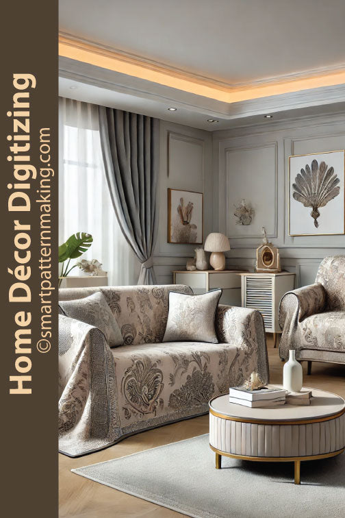 Stylish Furniture Covers & Home Décor Digitizing - smart pattern making