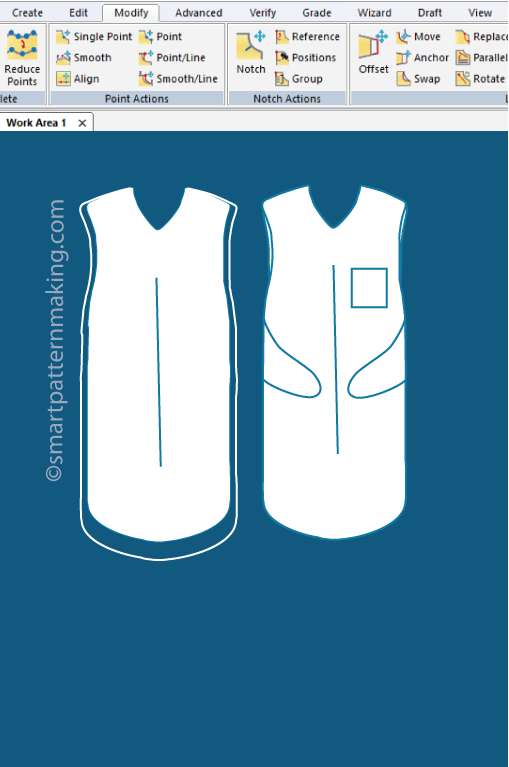 Lead Apron Alterations - smart pattern making