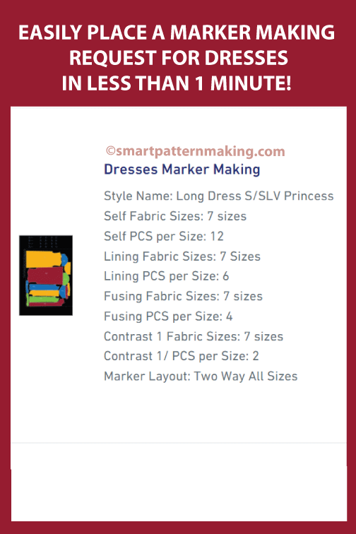 Dresses Marker Making Service - smart pattern making