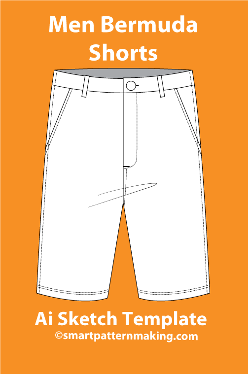 7 Men’s Shorts Sketch Templates – AI & PDF Included - smart pattern making