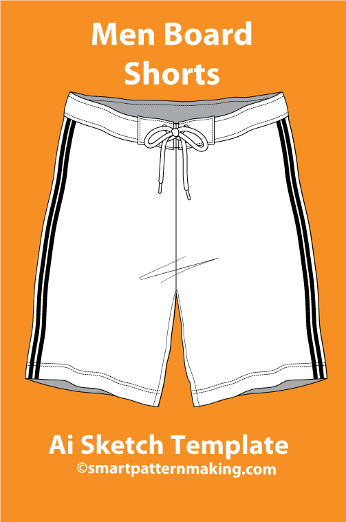 7 Men’s Shorts Sketch Templates – AI & PDF Included - smart pattern making