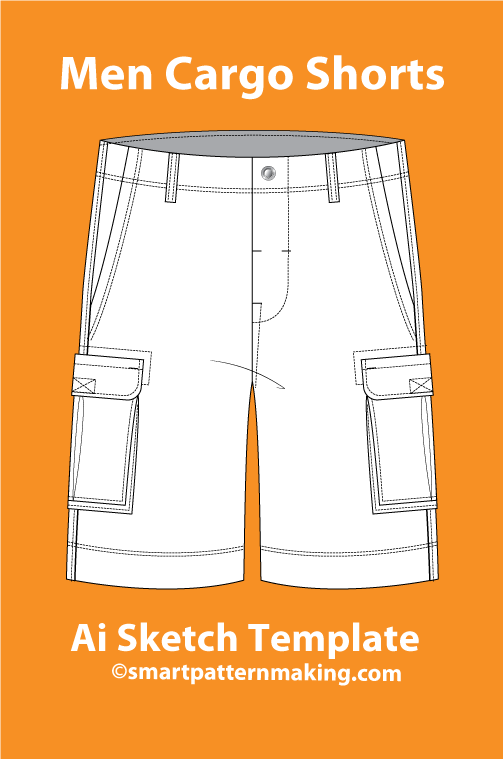 7 Men’s Shorts Sketch Templates – AI & PDF Included - smart pattern making