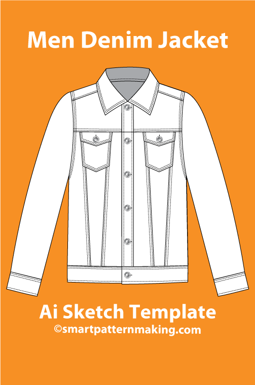 7 Men’s Jacket & Coat Sketch Templates – AI & PDF Included - smart pattern making