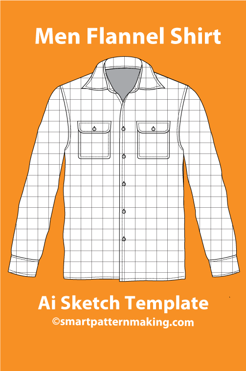 9 Men’s Shirt Sketch Templates – Editable AI & PDF - smart pattern making