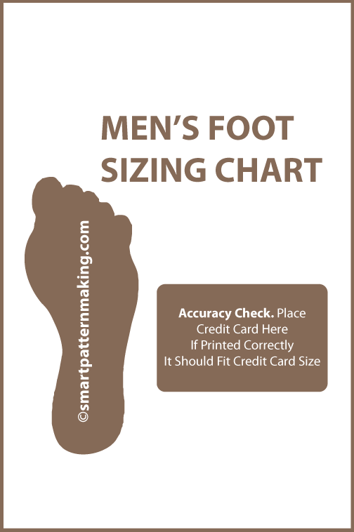 Foot Sizing Chart – Shoe Size Template PDF Download - smart pattern making