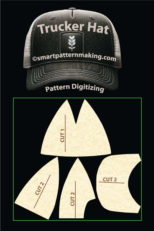 Expert Cap Pattern Digitizing Services - smart pattern making