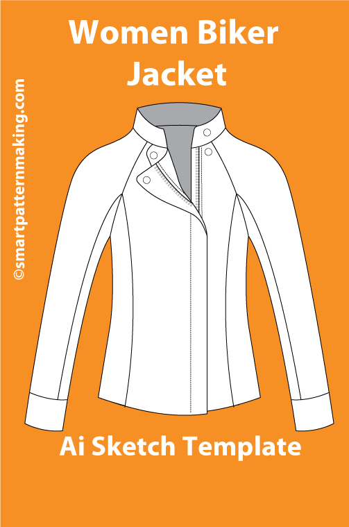 8 Women’s Jacket & Coat Sketch Templates – AI & PDF - smart pattern making