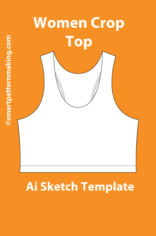 10 Women’s Top Sketch Templates – AI & PDF Files - smart pattern making