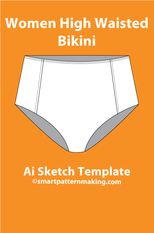 8 Women’s Bikini Top Sketch Templates – AI & PDF - smart pattern making