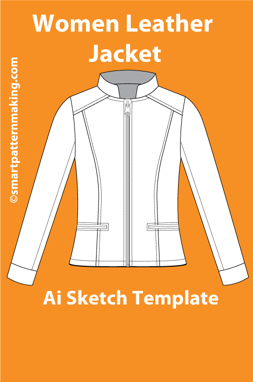 8 Women’s Jacket & Coat Sketch Templates – AI & PDF - smart pattern making