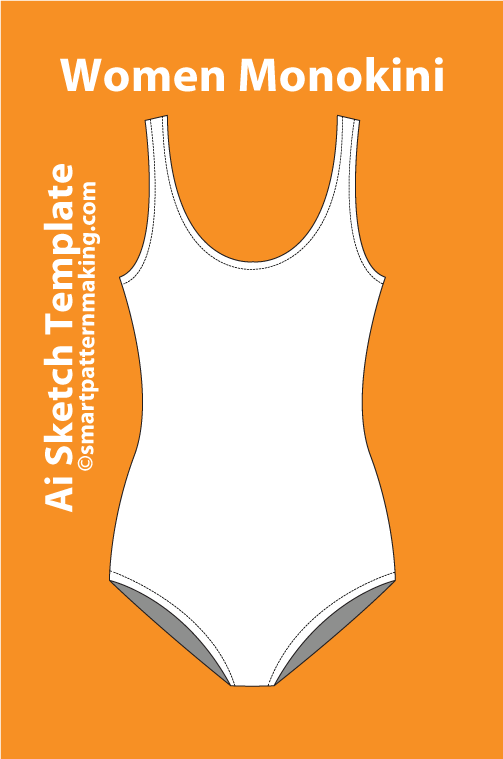 8 Women’s Bikini Top Sketch Templates – AI & PDF - smart pattern making
