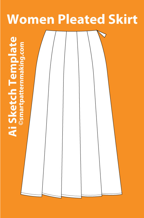 12 Women’s Skirt Sketch Templates – AI & PDF Files - smart pattern making