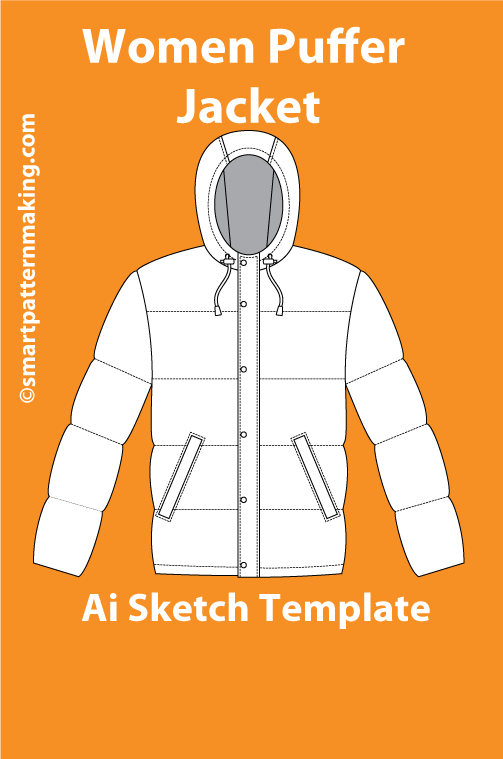 8 Women’s Jacket & Coat Sketch Templates – AI & PDF - smart pattern making