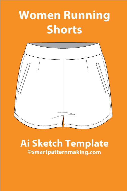 4 Women’s Shorts Sketch Templates – AI & PDF Download - smart pattern making