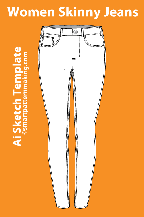 12 Women’s Pants Sketch Templates – AI & PDF Ready - smart pattern making