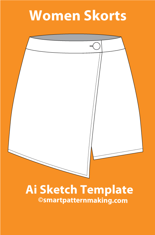 4 Women’s Shorts Sketch Templates – AI & PDF Download - smart pattern making