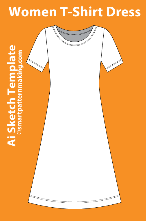 11 Women’s Dress Sketch Templates – Editable AI & PDF - smart pattern making