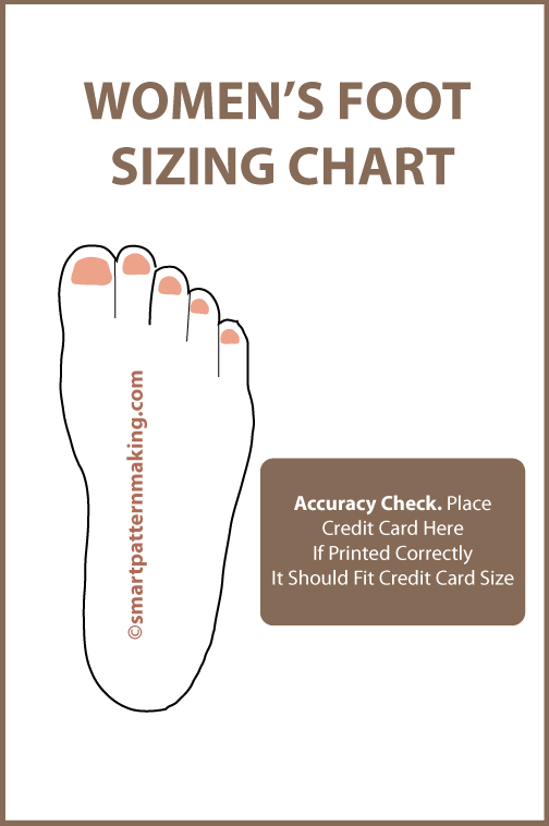 Foot Sizing Chart – Shoe Size Template PDF Download - smart pattern making