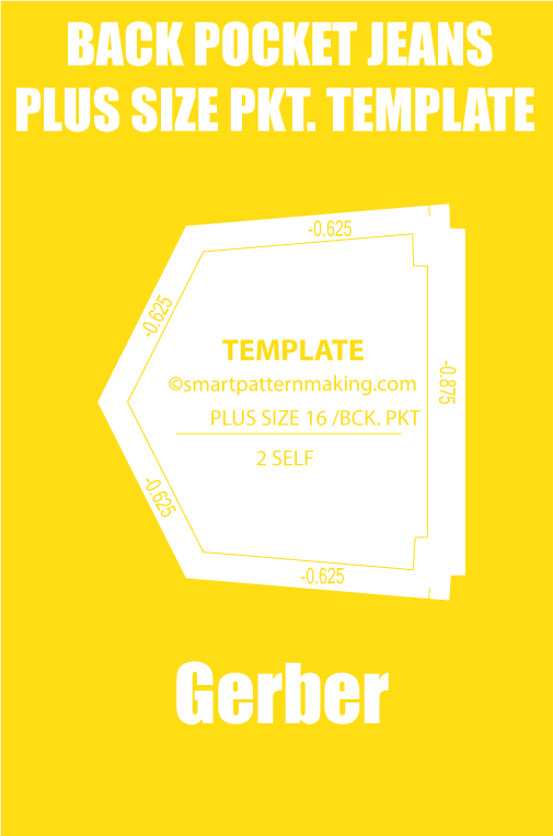Back Pocket Jeans Template – Plus Size Sewing Pattern - smart pattern making
