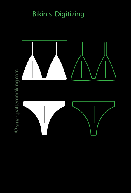 Bikinis Pattern Digitizing - smart pattern making