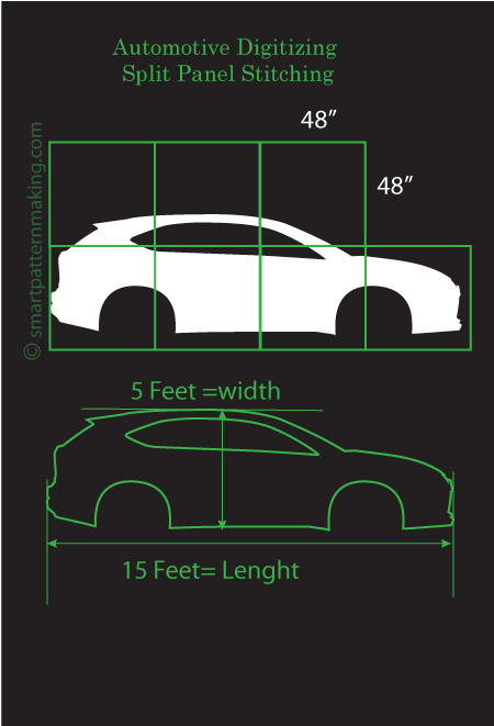 Automotive Split Panel Stitching - smart pattern making