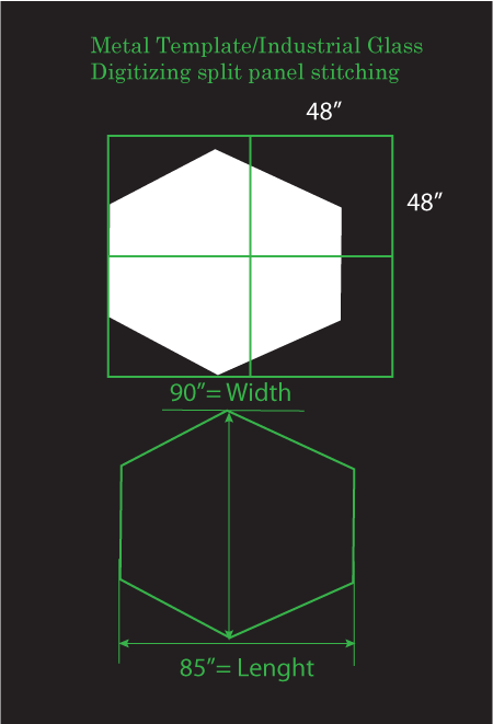 Industrial Template Digitizing Split Panel Stitching - smart pattern making