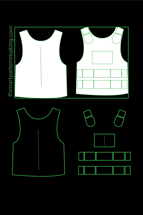 Safety Vest Pattern Digitizing Services - smart pattern making