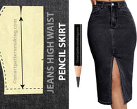 How To: Make a Pencil Skirt for Women Out of Old Jeans (With Pictures)👖✏️