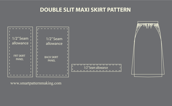 How to: Make a Double Slit Maxi Skirt Pattern Tutorial.