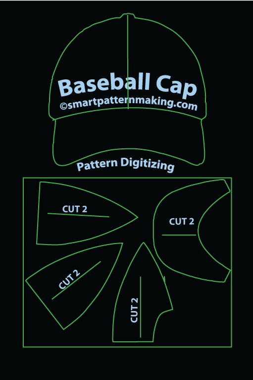 Cap Pieces Pattern Cap Pattern Digitizing Service | Smart Pattern Making