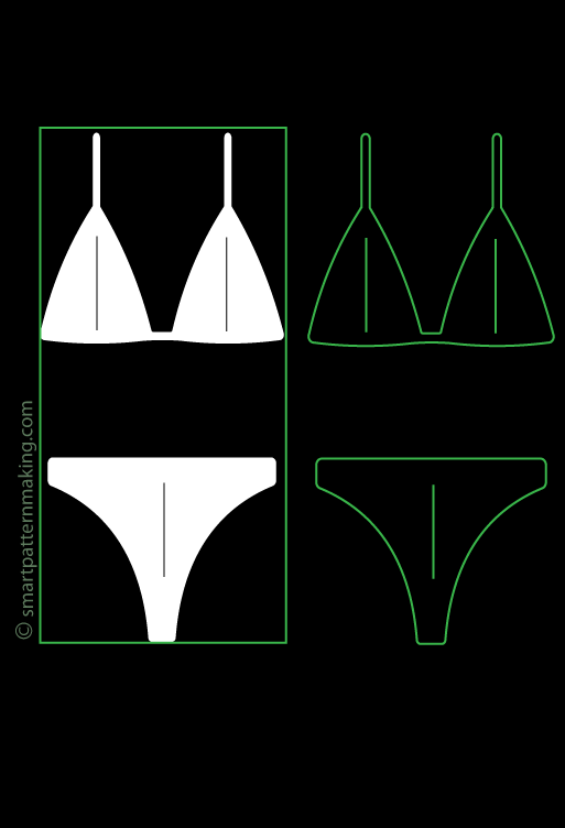 Bikinis Pattern Digitizing Services - smart pattern making