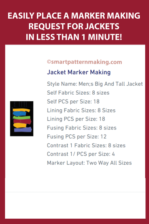 Jacket Marker Making - smart pattern making