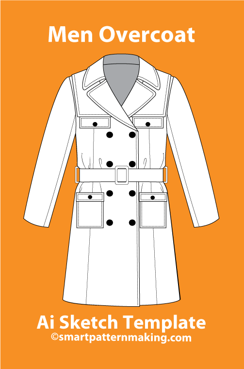 7 Men’s Jacket & Coat Sketch Templates – AI & PDF Included - smart pattern making