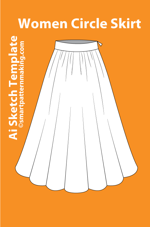 12 Women's Skirt Sketch Templates – AI PDF Files