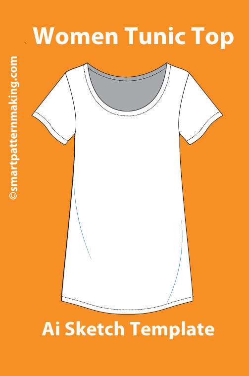 10 Women’s Top Sketch Templates – AI & PDF Files - smart pattern making
