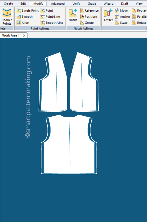 Vest Alterations - smart pattern making