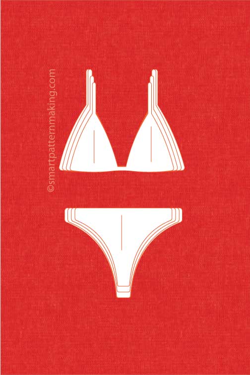 Bikinis Pattern Grading - smart pattern making