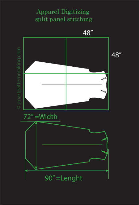 Dresses Digitizing Split Panel - smart pattern making