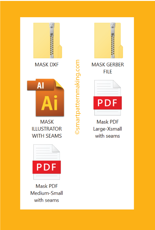 Face Mask PDF Pattern Download, Men/Women Mundschutz, 4 Sizes Schutzmaske, Mascherina, + 4 Formats Tapa Bocas, Combo Digital Pattern Download. - smart pattern making