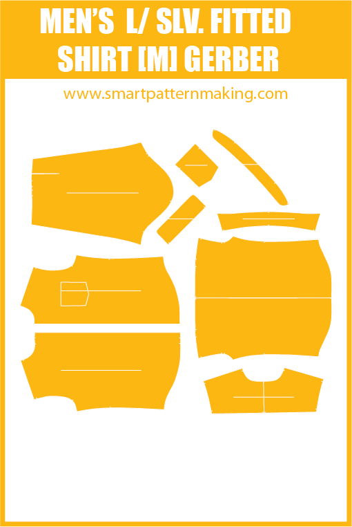 Men's L/SLV. Fitted Shirt Download Combo - smart pattern making