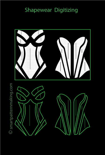 Bikinis Pattern Digitizing - smart pattern making