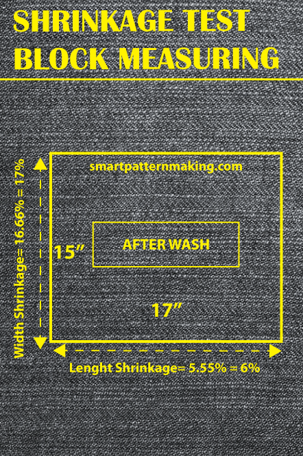 Fabric Shrinkage Test Block Measuring - smart pattern making