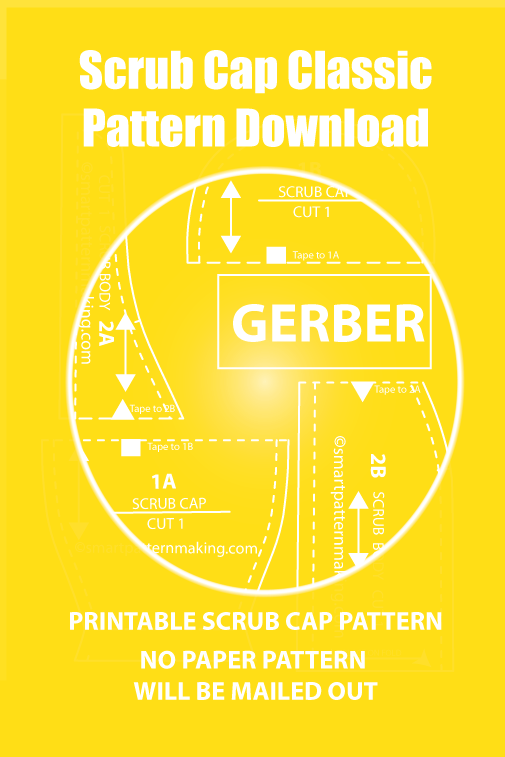 Scrub Cap Classic PDF Pattern Download, Nurse Hat, Scrub Cap Men, Capuchon De Chirugie, Chapeu De Gommage, + 4 Formats Gorro Quirrurgico Combo Digital Pattern Download. - smart pattern making