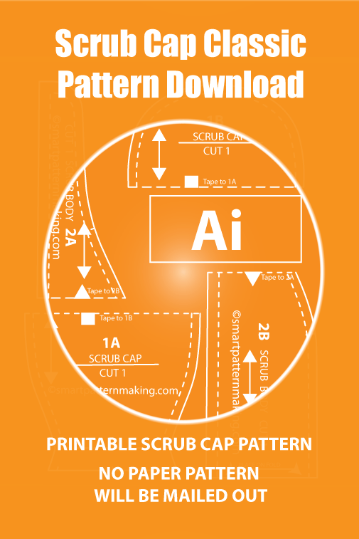 Scrub Cap Classic PDF Pattern Download, Nurse Hat, Scrub Cap Men, Capuchon De Chirugie, Chapeu De Gommage, + 4 Formats Gorro Quirrurgico Combo Digital Pattern Download. - smart pattern making