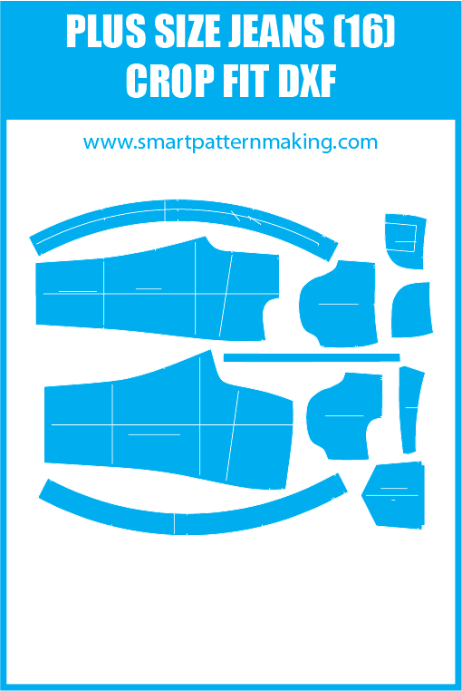 Plus Size Jeans Crop Fit Download Combo - smart pattern making
