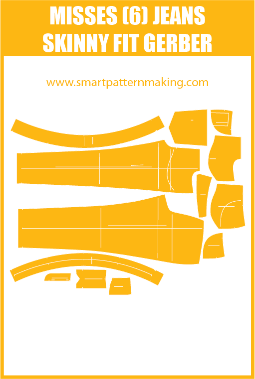 Misses Jeans  Skinny Fit Download Combo - smart pattern making